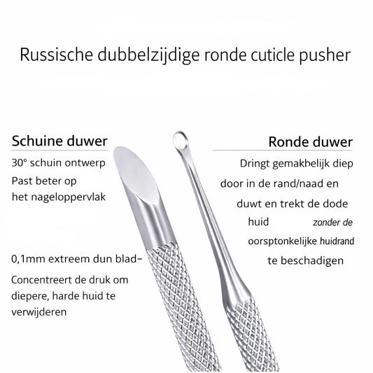 Dubbelzijdige ronde cuticle pusher