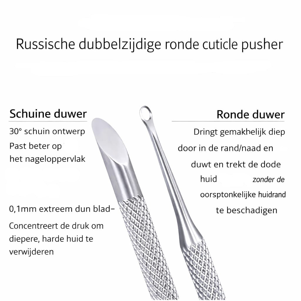 Dubbelzijdige ronde cuticle pusher