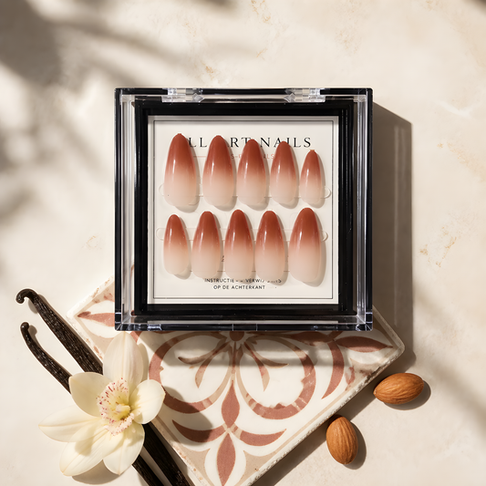 Caramel Fade bruine nude ombré press-on nagels